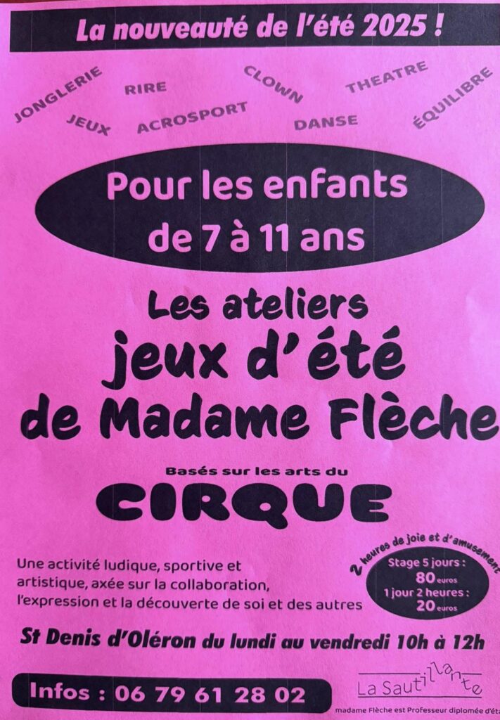 Jeux d’été avec Mme Flèche